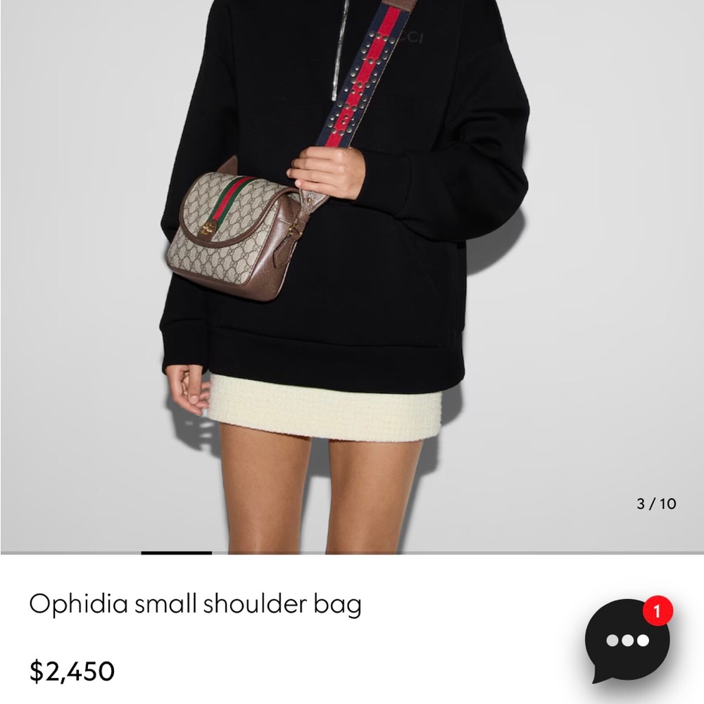 NWT AUTHENTIC Gucci GG Canvas Ophidia Small Crossbody/Shoulder Bag - Picture 11 of 12
